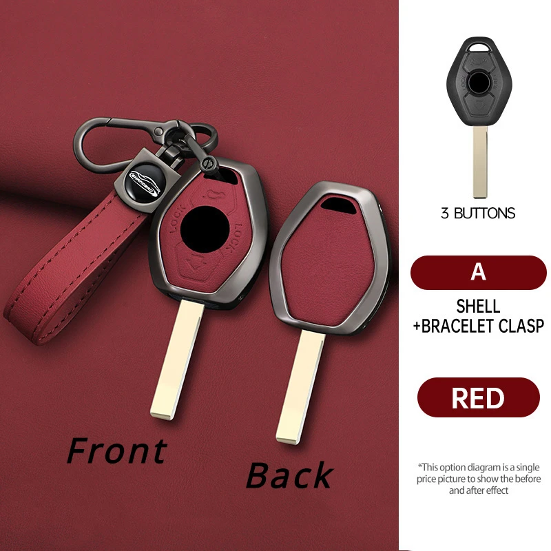 

Автомобильный пульт дистанционного управления из сплава и кожи для Bmw E46 E60 X5 E53 E63 E39 E38 X3 F83 Z3 Z4 M5 3 5 7 Series 330i 325i, автомобильные аксессуары