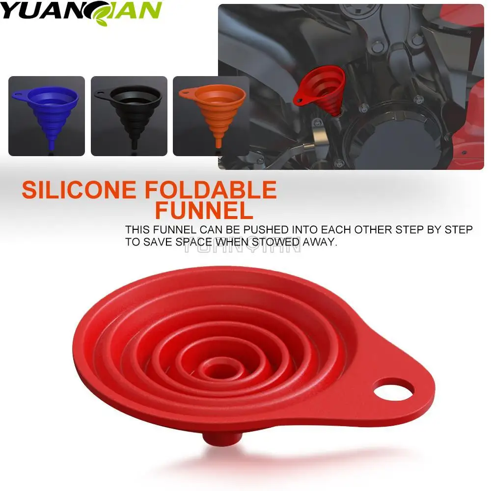 

Motorcycle Accessories Engine Funnel Universal Silicone Liquid Fit For For HONDA GL1500 GL1800 GROM GROM125 CB599 HORNET MSX125