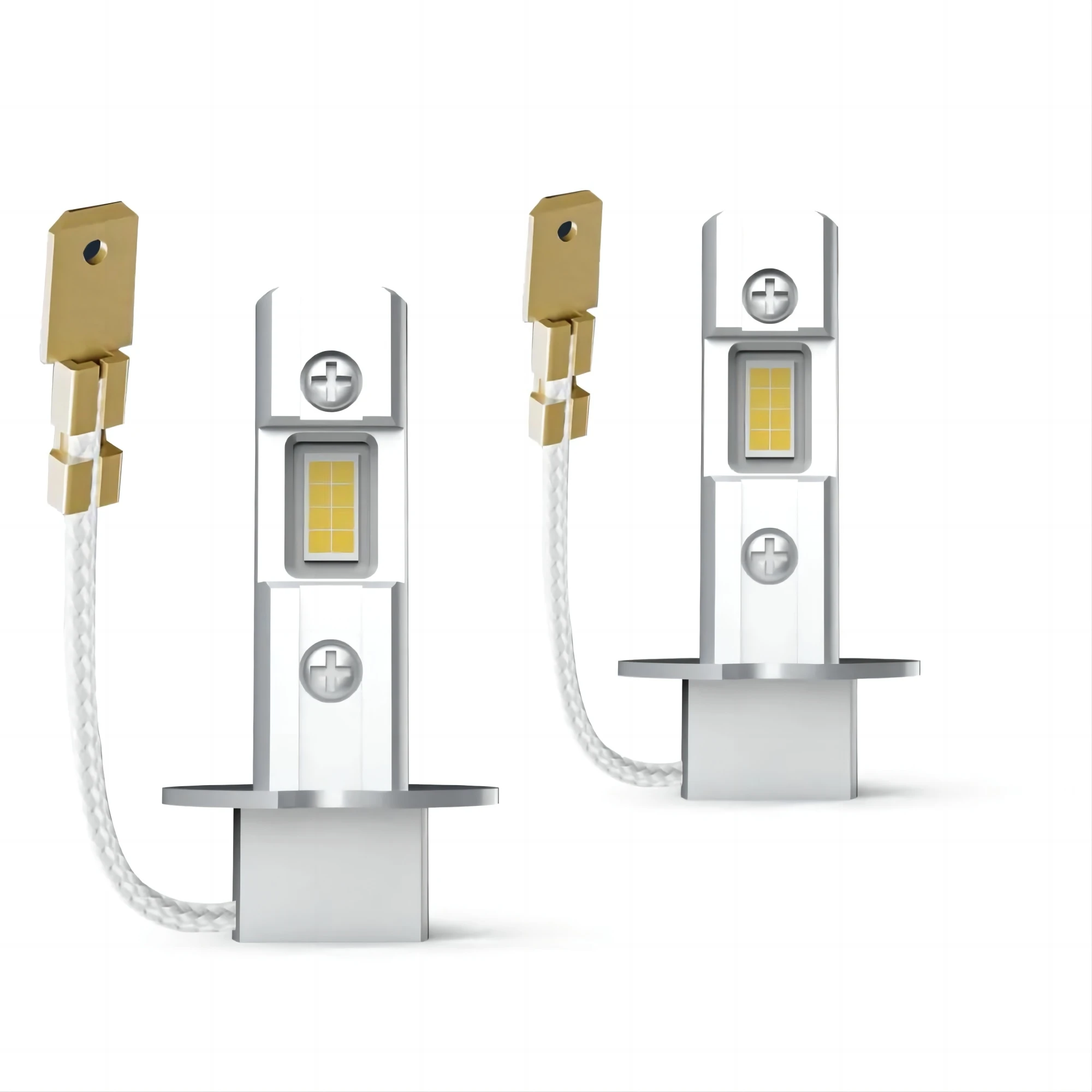 

2шт H3 Светодиодная лампа для фар Canbus без вентилятора дальнего света 6000K Белый 3000K Желтый Автомобильный светодиодный противотуманный фонарь дальнего света DRL 12V Мини-дизайн