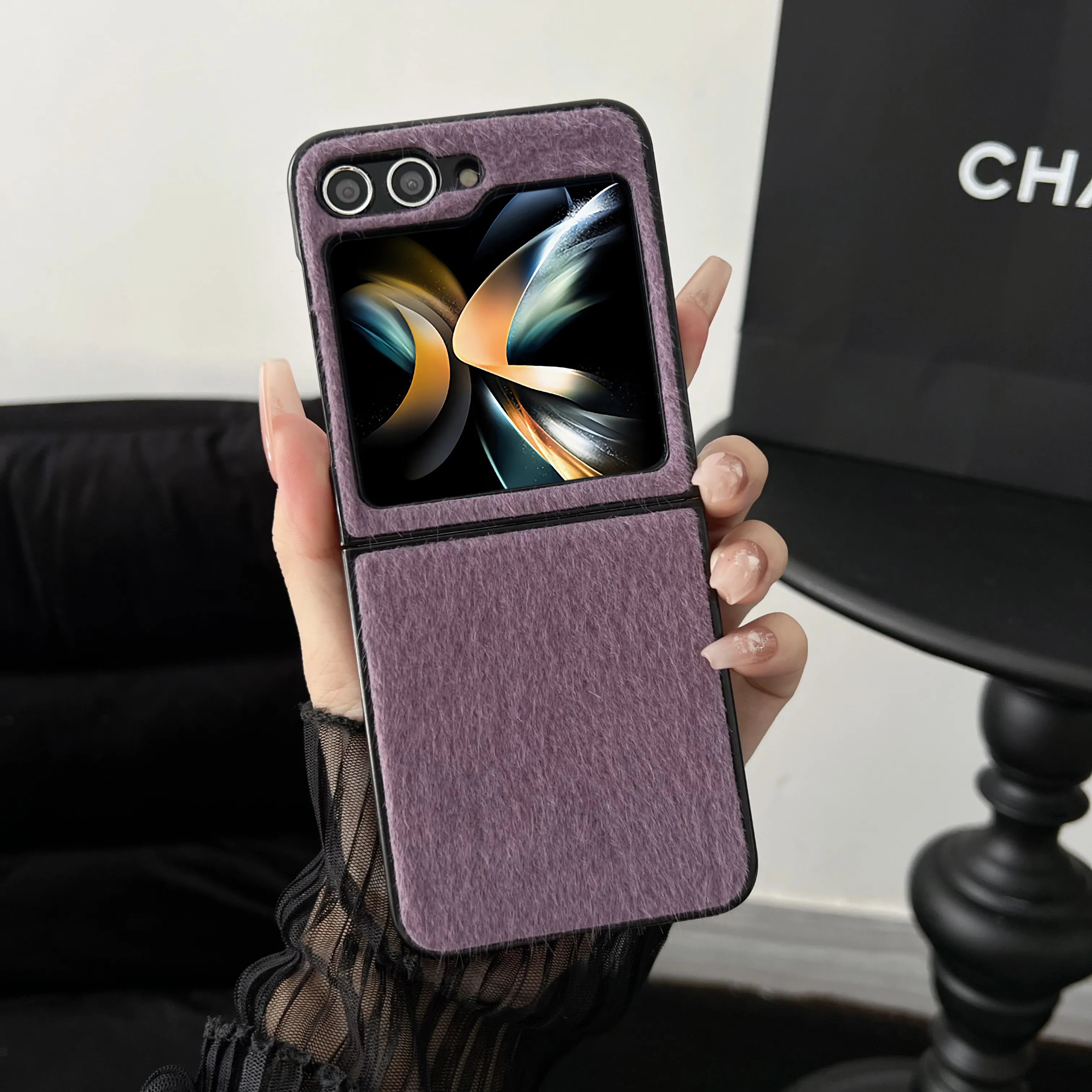 Чехол для телефона из искусственной кожи Samsung Galaxy Z Flip 5 Flip5 ZFlip5 5G Жесткий