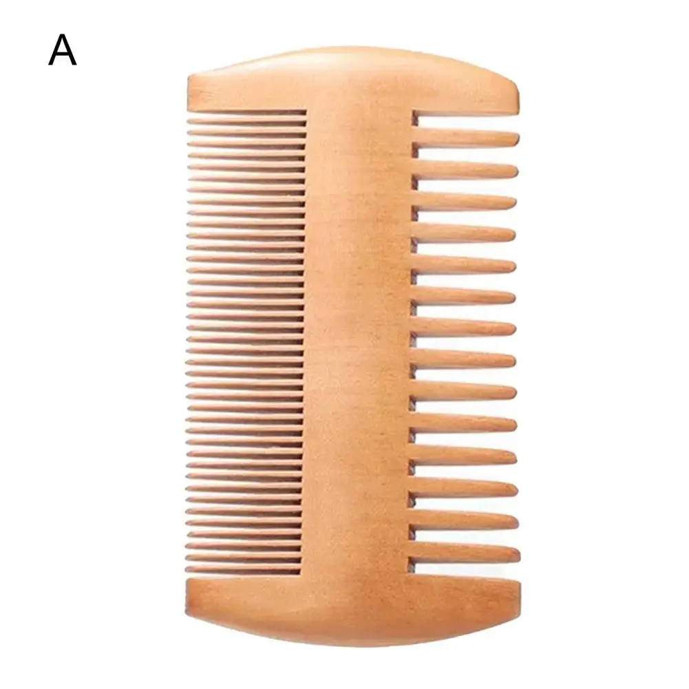 

Расческа из натурального минималистичного персикового дерева, двусторонняя Массажная Расческа для бороды в подарок