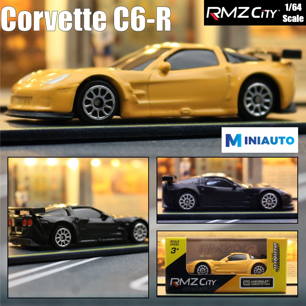 

1/64 Chevrolet Corvette C6-R, 1:64 Diecast Super Sport Toy Car Model 3'' Hot Wheels Miniature Alloy Metal Gift For Children Boys