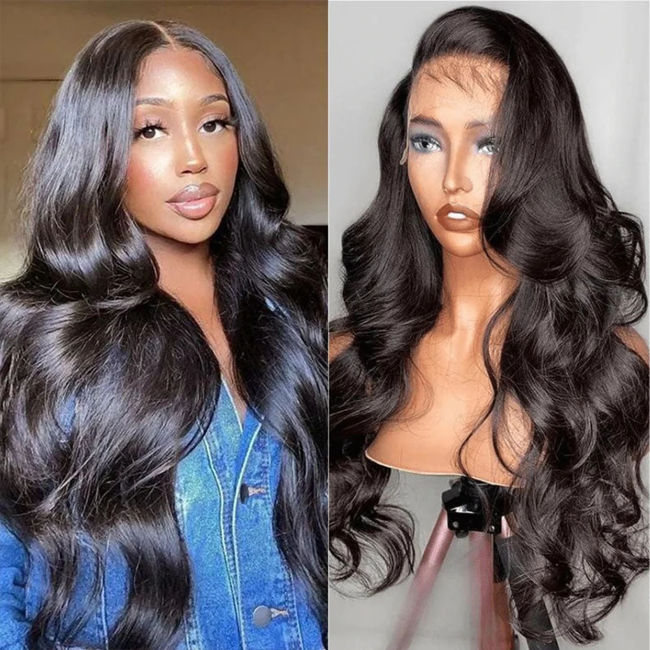 

32 34 дюймовые волнистые 13X 4 кружевные передние парики HD прозрачные кружевные передние al парики Remy Бразильские Длинные человеческие волосы п...