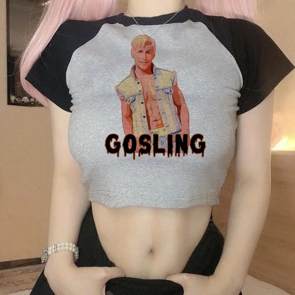 Кроп-топ Райан Гослинг yk2 трапециевидный женский сказочный кавайный винтажный
