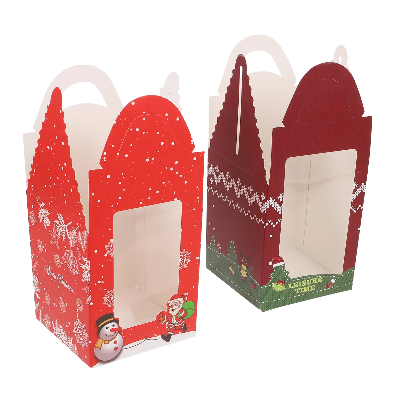 

20 Pcs Clear Container Dessert Box Kraft Gift Box Cupcake Packing Box Gift Wrap Box Dessert Holder Pastry Christmas Cake Cups