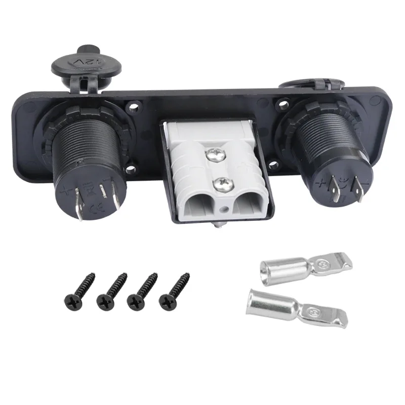 

3.1A Flush Mount Plug Socket Double Usb Charger Socket Panel Car Cigarette Lightning for Caravan Camper Boat Truck