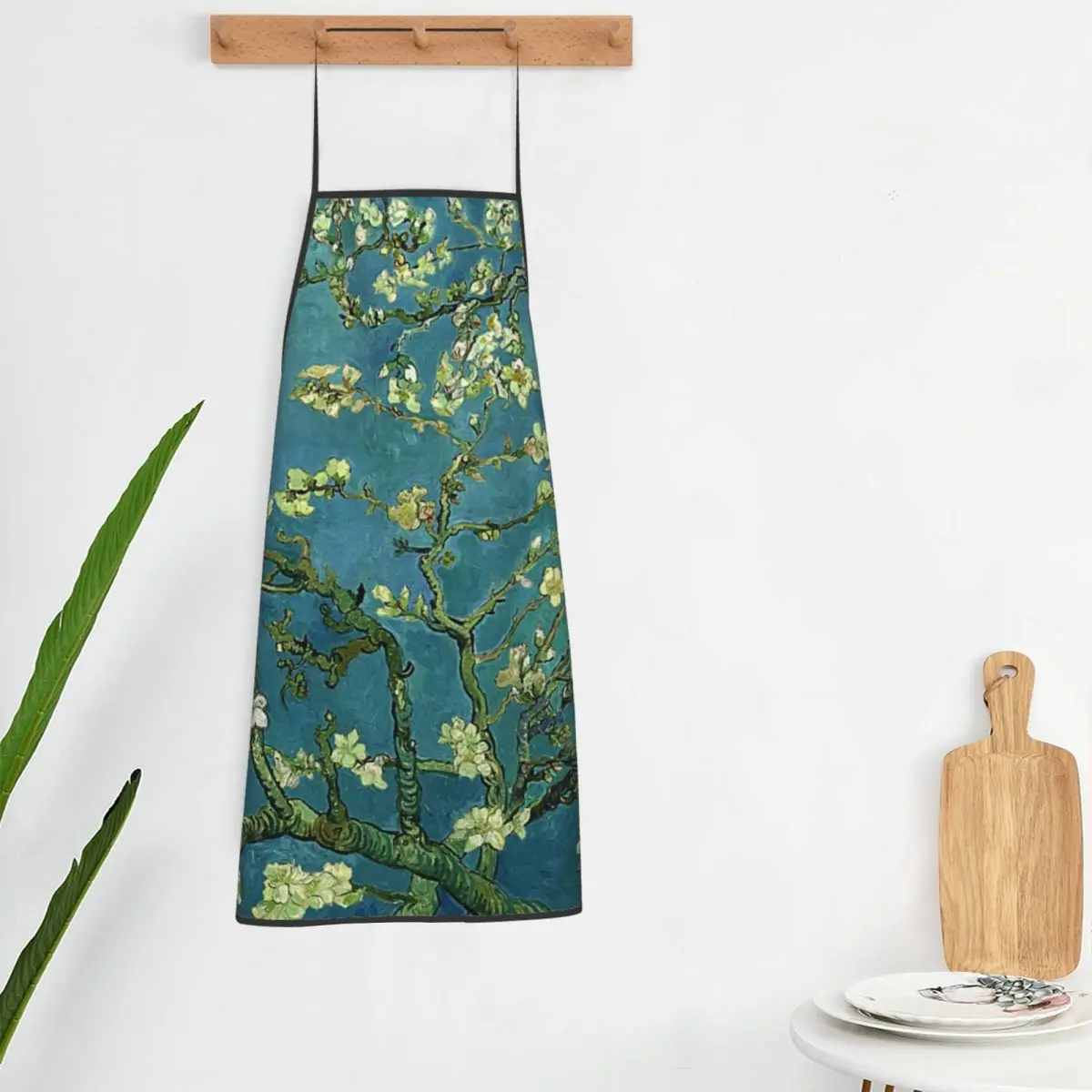 

Floral Print Art Apron Van Gogh Almond Blossoms Cute Cleaning Kitchen Accessories Barbecue Manicure Aprons without Pocket