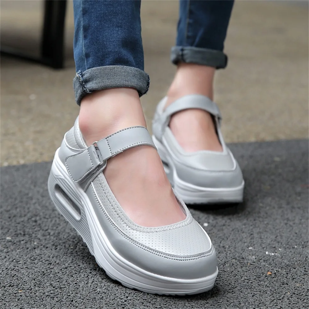 Sneakers Women Trends 202 2023 Spring Hook&Loop Breathable Platform Shoes Large-Sized Female Outdoor Walking Sport Shoes