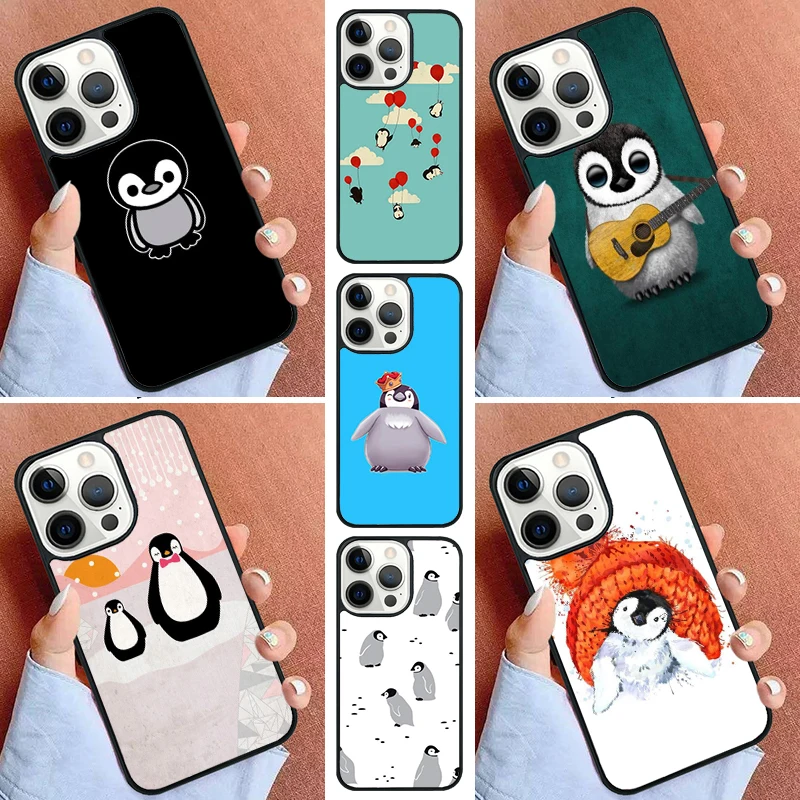 Милый чехол для телефона с милым пингвином iPhone 15 14 Pro max 11 13 12 Mini X XR XS Max SE 2020 6S 7 8 Plus