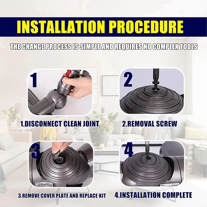 Фото AAAN-запасные части для пылесоса Dyson V10 V11 V15 G5, 100 Вт, V-Ball, колеса с чистящей головкой с высоким крутящим моментом, запасные части №4