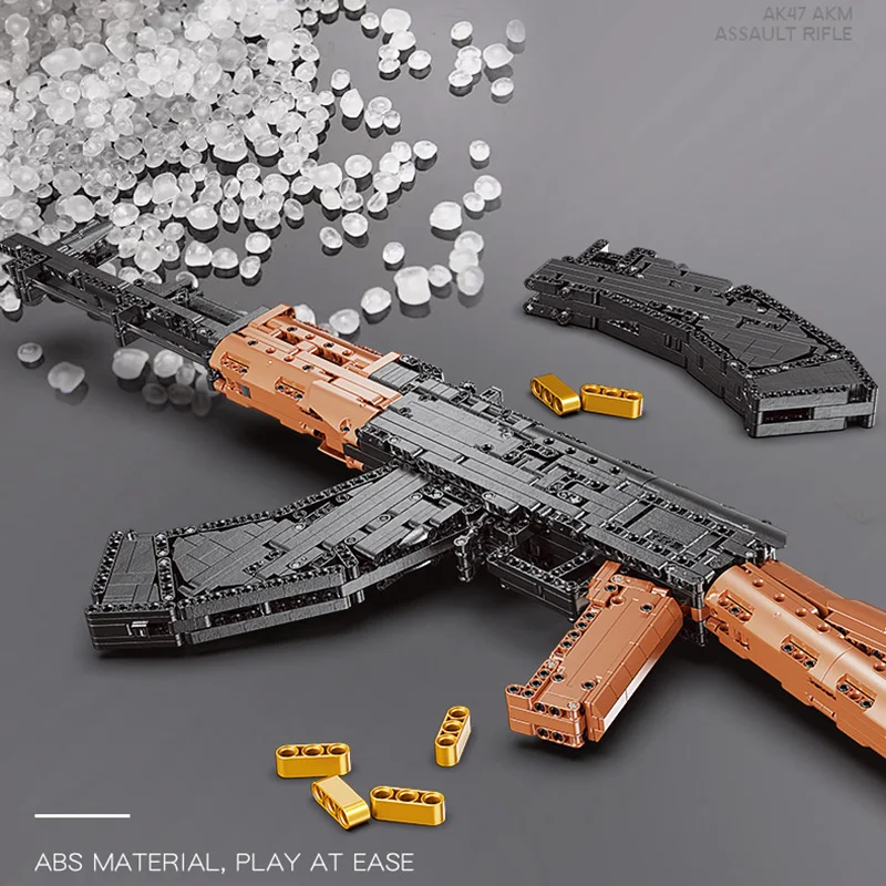 XingBao 24006 AK47 AKM Block Gun Модель Battlefield Weapon Series DIY Игрушки Строительные блоки Мальчик
