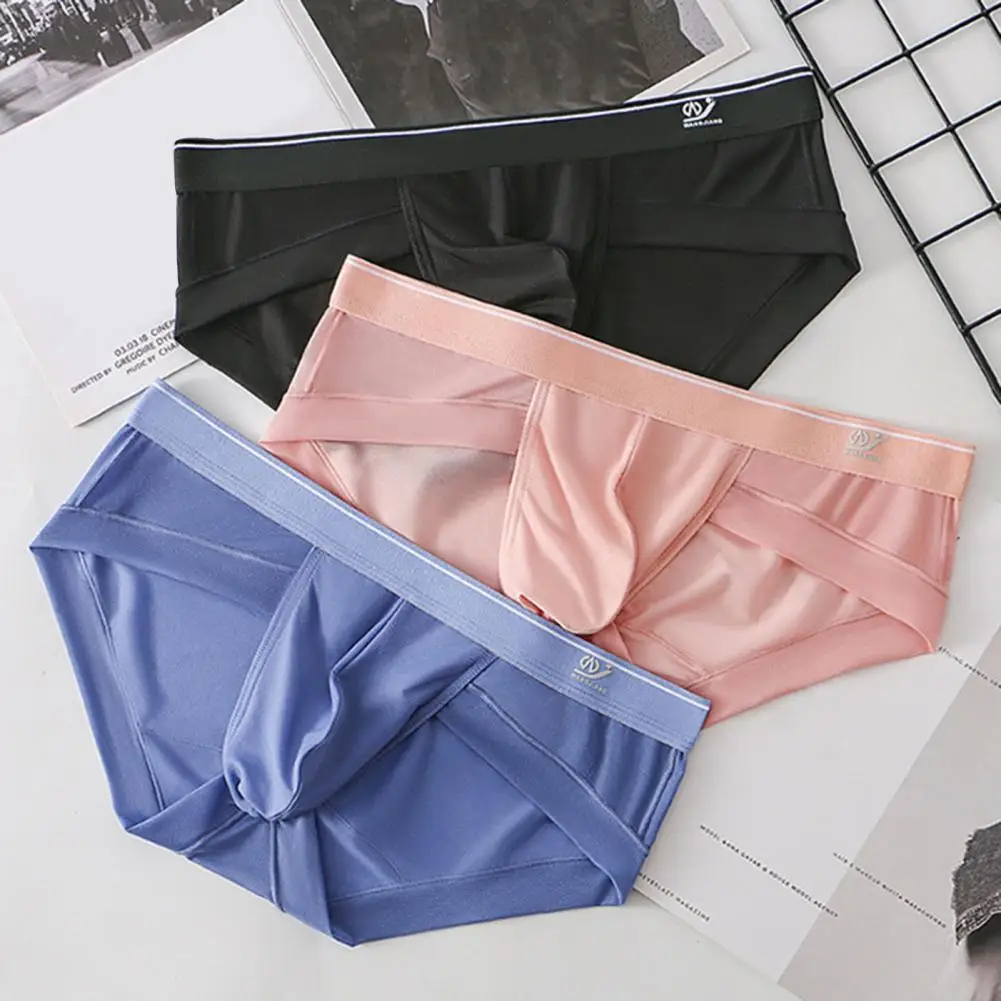 

Men Panties Quick Dry Breathable Men Underpants U Convex Bulge Pouch Anti-septic Thin High Elasticity Men Briefs Male Inner Wear