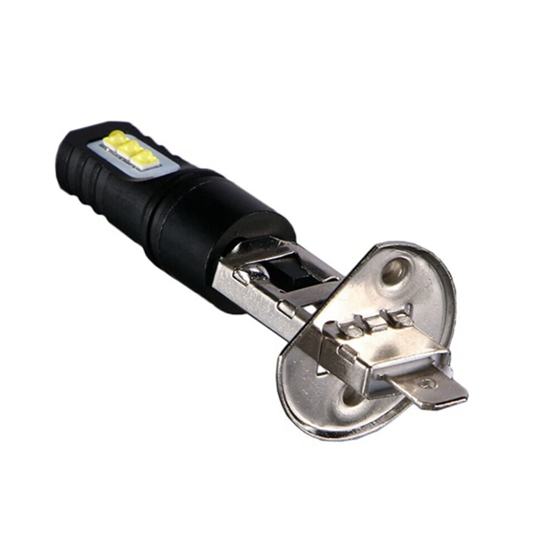 4X 6000K Супер яркий белый 6000LM DRL H1 Комплект светодиодных ламп для фар из черного