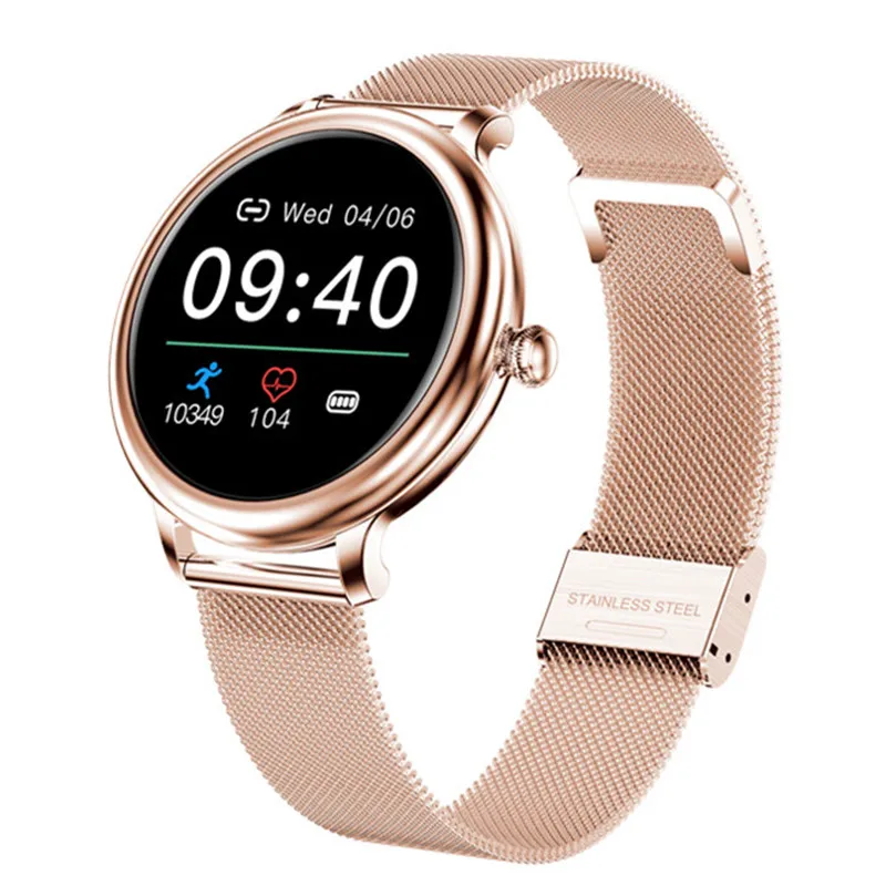 

NY33 Smart Watch Women Stainless Steel Blood Pressure Heart Rate Monitor Incoming Call Sports Fitness Ladies Bracelet Smartwatch