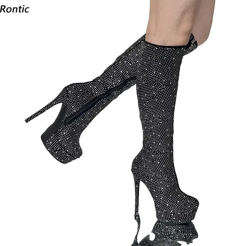 

Женские сапоги на платформе и шпильке, с круглым носком, размеры 5-20