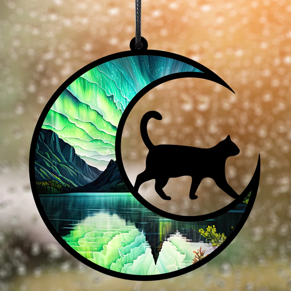 

Настенный декор в виде кошки и Луны, 1 комплект