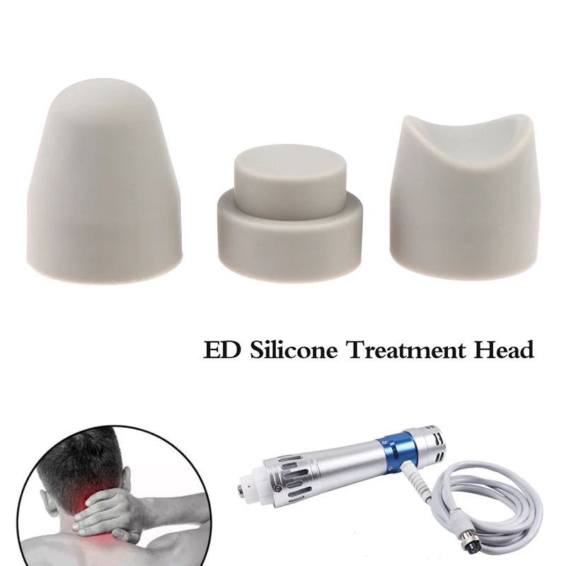 

3PCS Shockwave Therapy Machine ED Silicone Massage Head Body Massager For Shock Wave Therapy Relaxation Massager Accessories