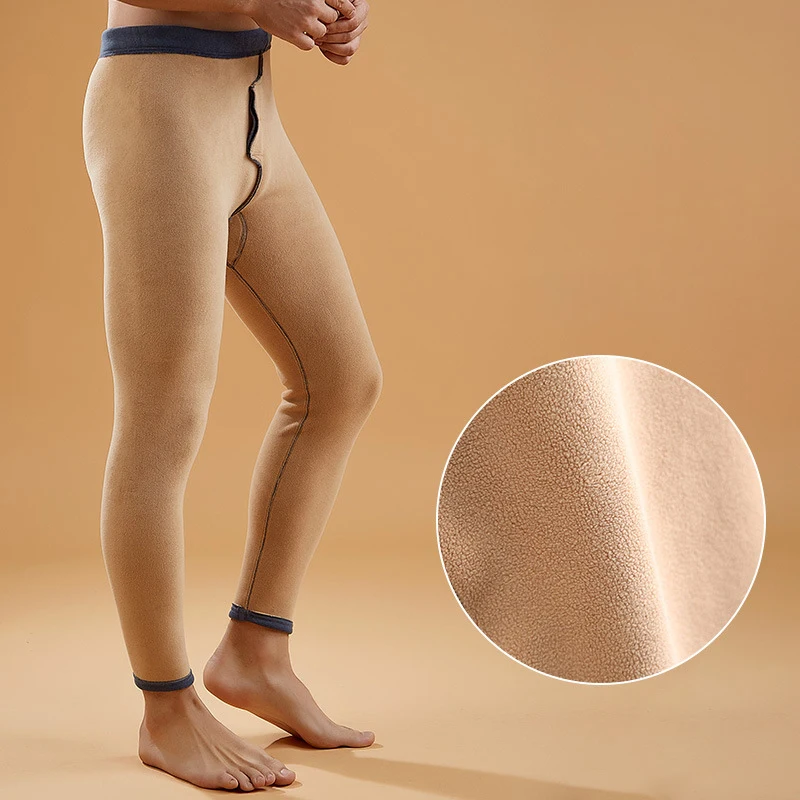Large Size Men Thicken Thermal Underwear Leggings Winter Warm Mens Thermal Long Pants Plus Size Elastic Thermo Underwear Bottoms