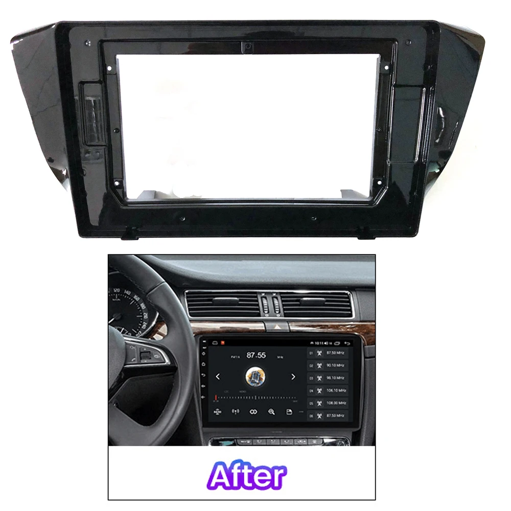 10.1 Inches For Skoda Superb 2008-2015  2 Din Car Radio Frame  Audio player MP5 Dash Kit DVD Radio Panel Stereo Cover Trim kit
