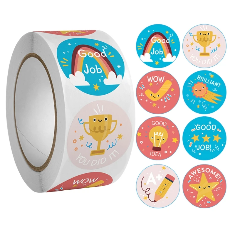 500 шт./рулон наклейки в виде животных 1 0 дюйма