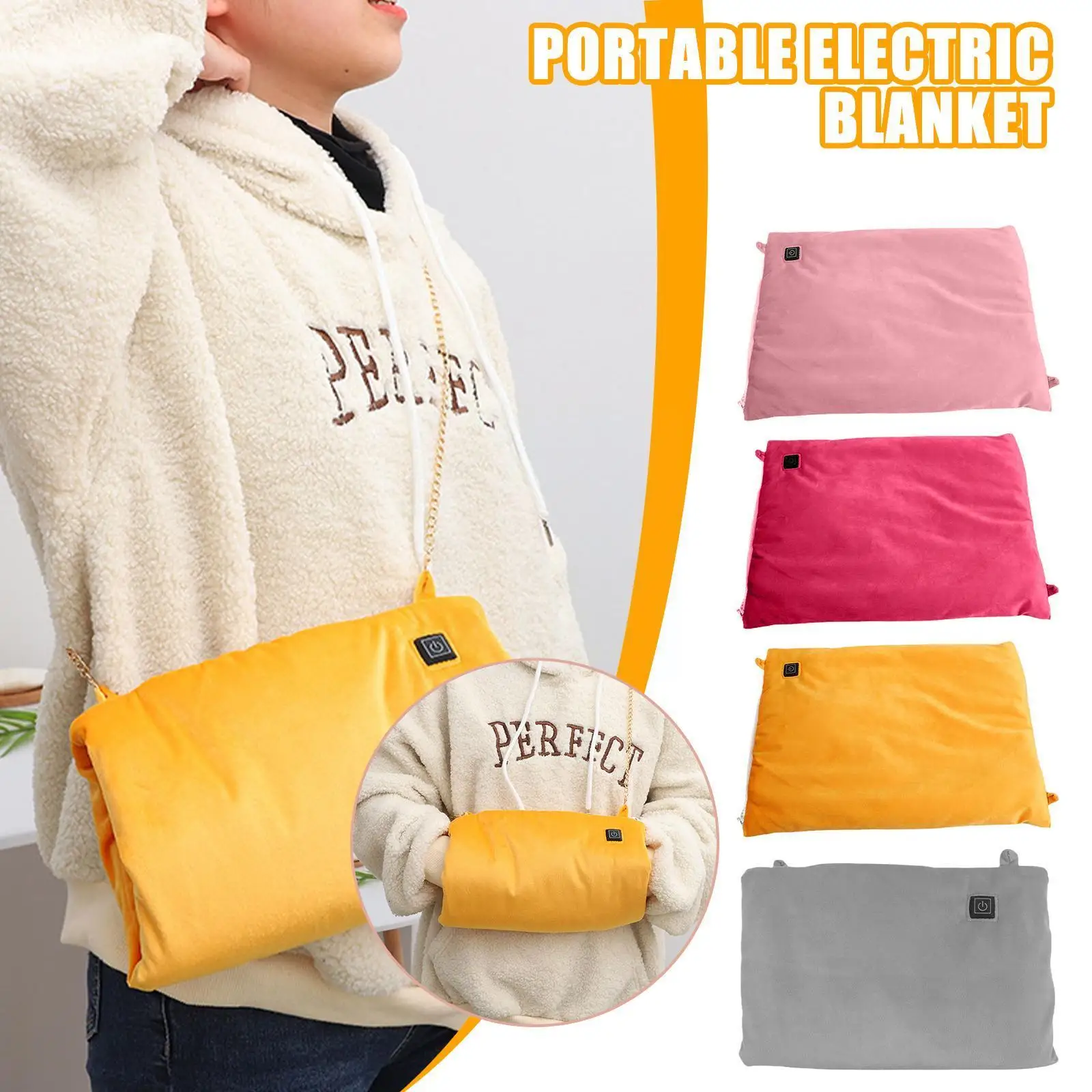 

Electric Heated Hand Warmer Fast Heating Thermal Blanket Waist Hand Bag Winter Warmer Outdoor Adjusting Intelligent Heating O8n2
