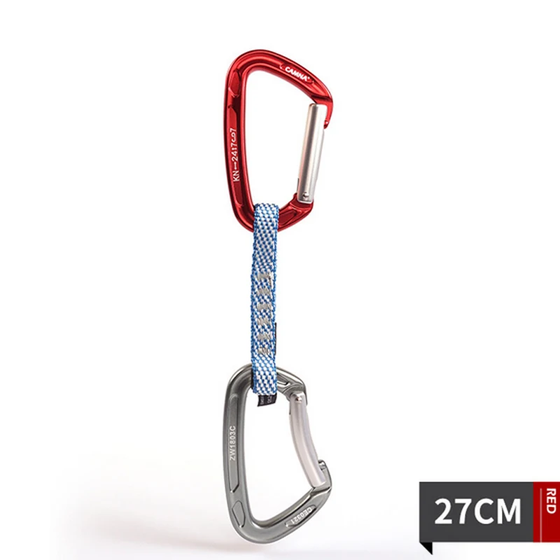 

P73 Outdoor rock climbing ice protection fast hanging flat belt fast main lock safety fast group climbing fast hanging CE