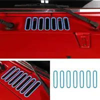 For Jeep Wrangler JK 2007-2017 Light Blue Engine Hood Air Inlet Vent Outlet Ring