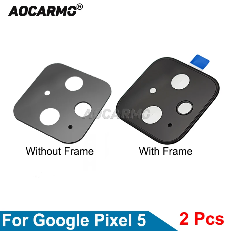 Стекло для объектива задней камеры Aocarmo 2 шт./лот Google Pixel 5 со стикером | Мобильные
