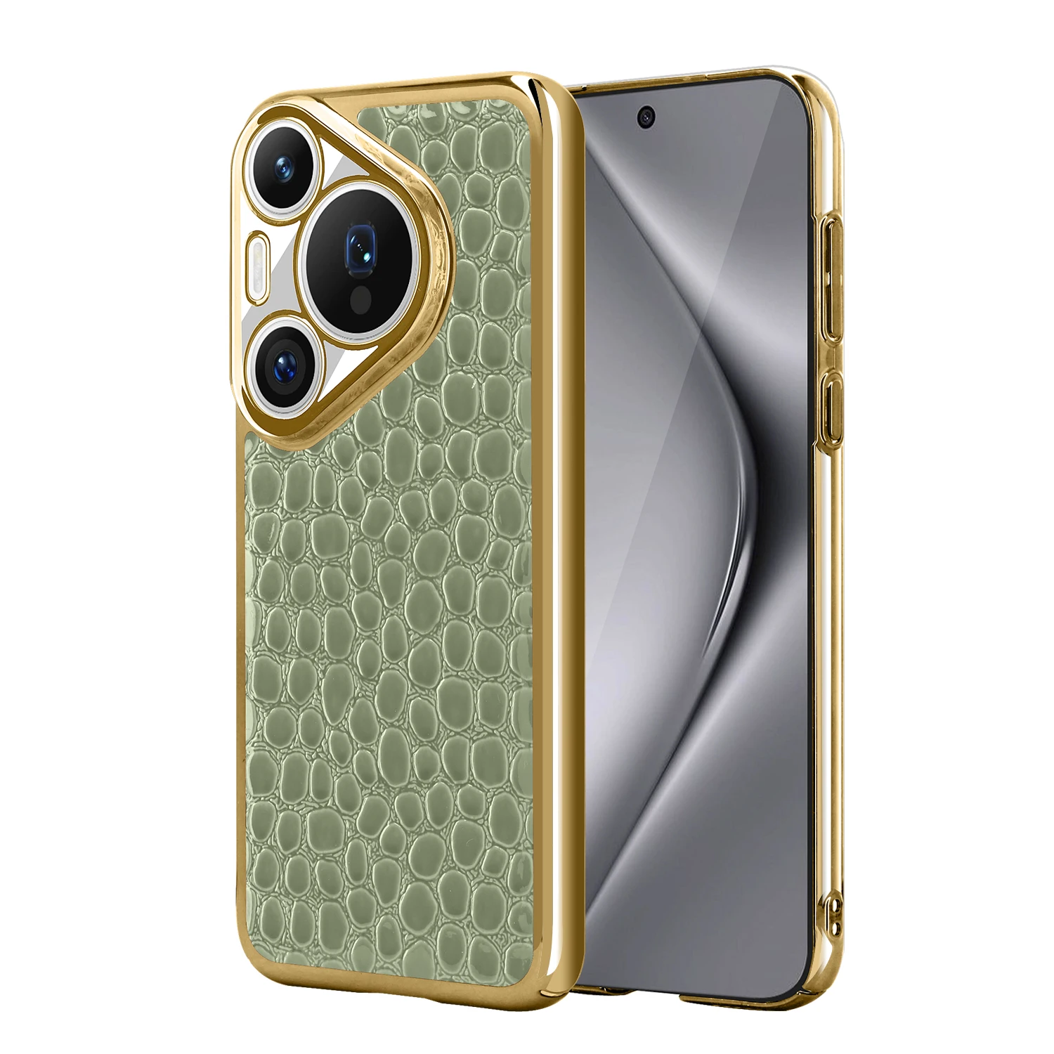 Чехол для телефона из искусственной кожи со змеиным крокодиловым узором Huawei P40 P50