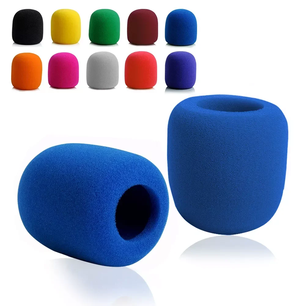 

2Pcs Microphone Cover Mic Protector Replacement Headset Handheld Microphone Foam Covers Windscreen Windshield Sponge Covers