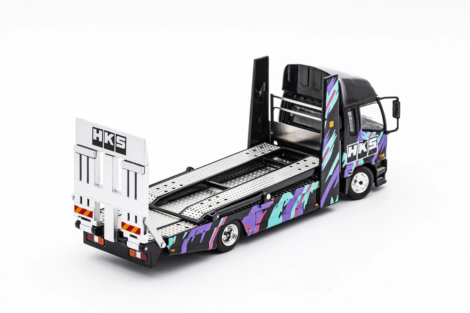 Фото GCD 1:64 Fuso Fighter Mk2 FK 2017, поднятые двухэтажные буксировочные установки HKS, литая под давлением модель автомобиля №3
