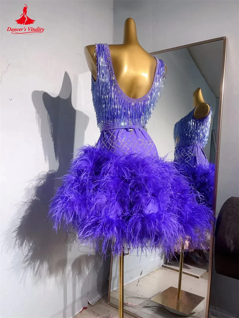 Платье для латинских танцев женщин по индивидуальному заказу Rumba Chacha Tango competitton