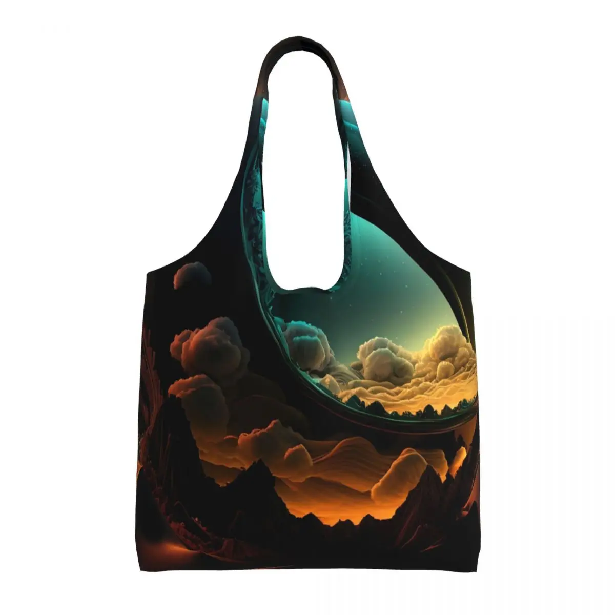 

Desert Glow Shopper Bag Cactus Print Handbags Female Print Tote Bag Leisure Cloth Beach Beach Bag