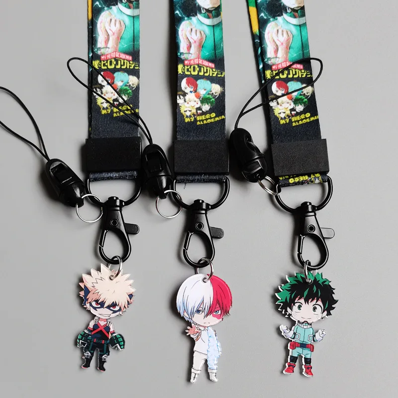 

Anime My Hero Academia Lanyard for Keys USB ID Card Badge Holder Mobile Phone Straps Webbing Key chains Neck Straps Cosplay Gift