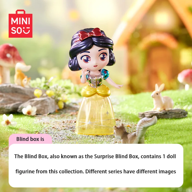 Фото MINISO Disney фантазия Принцесса Серия Ариэль Белоснежка Cindy глухая Коробка органайзер банка ручные игрушки волшебная игра милое пятно Горячая Распродажа №3