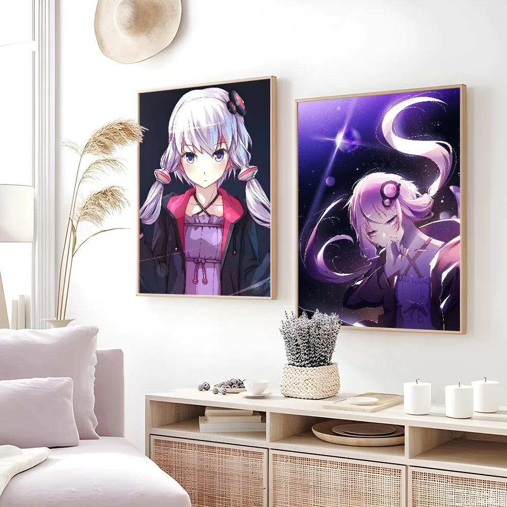 Yuzuki Yukari V-VOcaLOID Anime Girl Poster Sticky Wall Art Printing Waterproof Home Living Bed Room Bar Aesthetic Decor