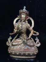 8 tibetan temple collection old bronze cinnabar mud gold vajrasattva lotus platform worship buddha town house exorcism