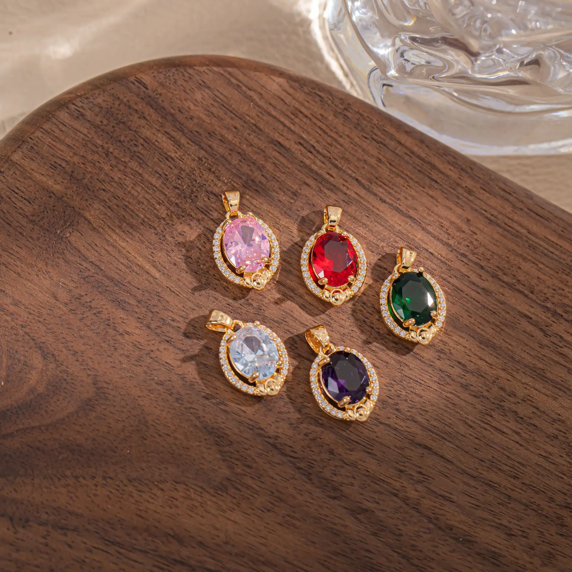 10 шт./пакет новый микроинкрустированный кулон с цирконом в форме капли воды