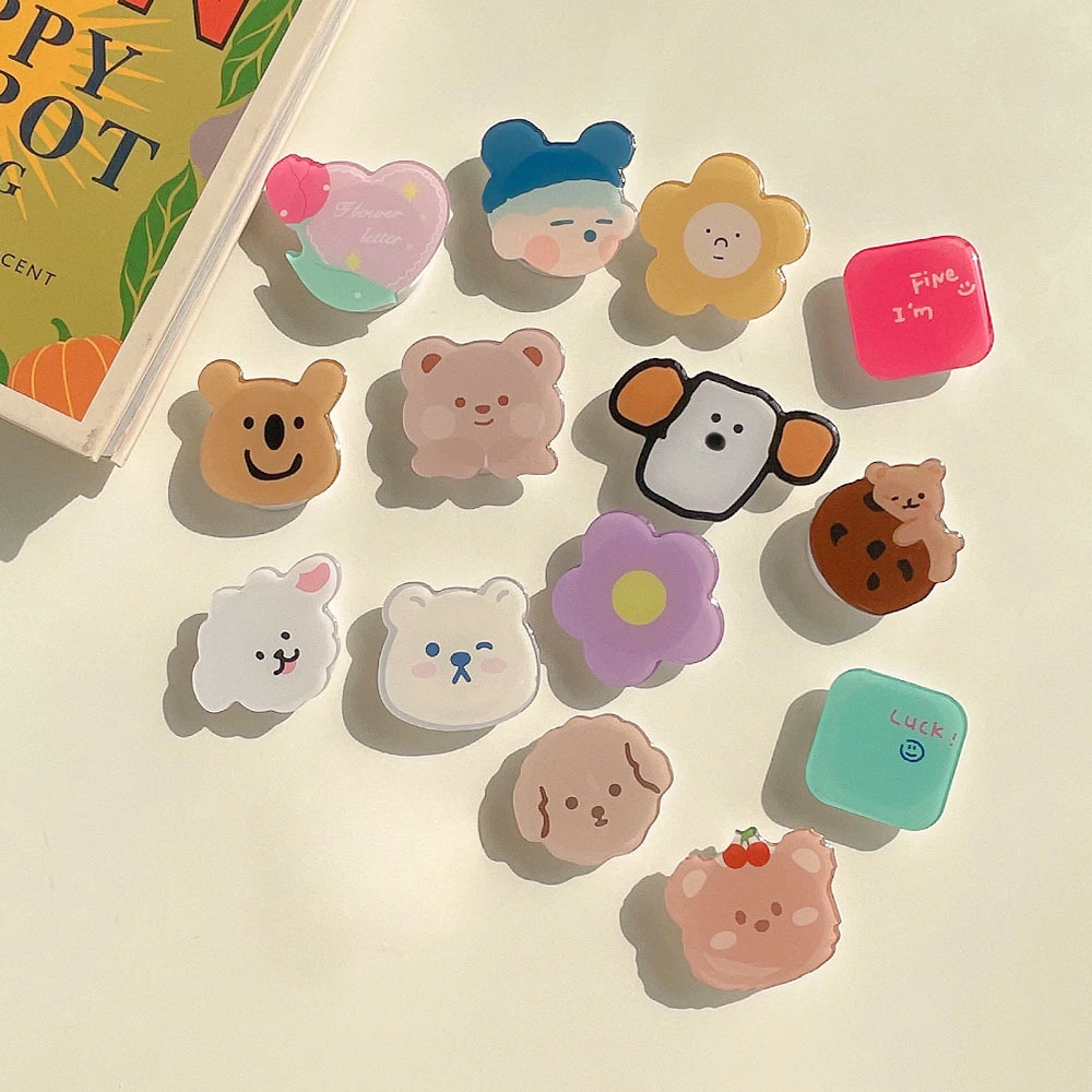 Мультяшный милый складной держатель-кольцо на палец для телефона задняя