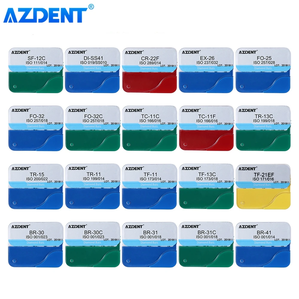 AZDENT 20 коробок/100 шт. зубные Алмазные Боры для высокоскоростного наконечника