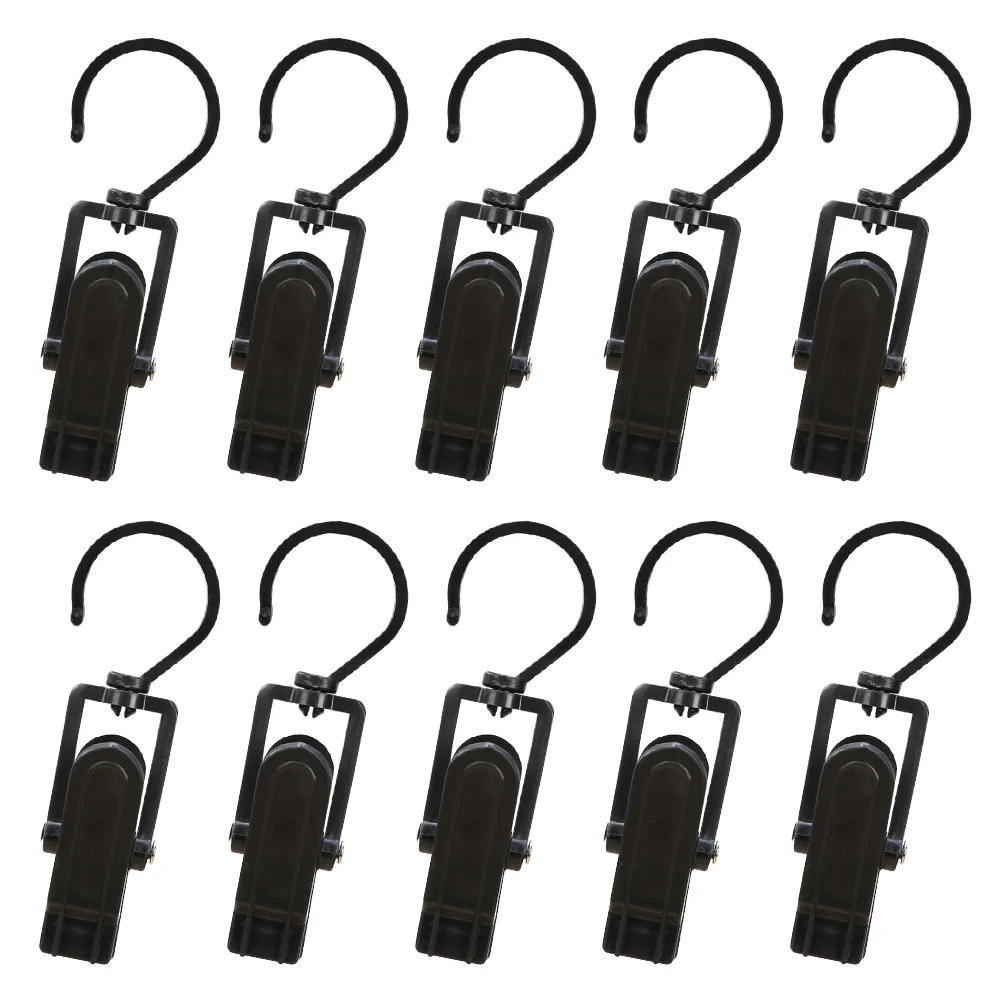 

10pcs Camping Hangers Outdoor Picnic Clips Windproof Clips Outdoor Hook Clips