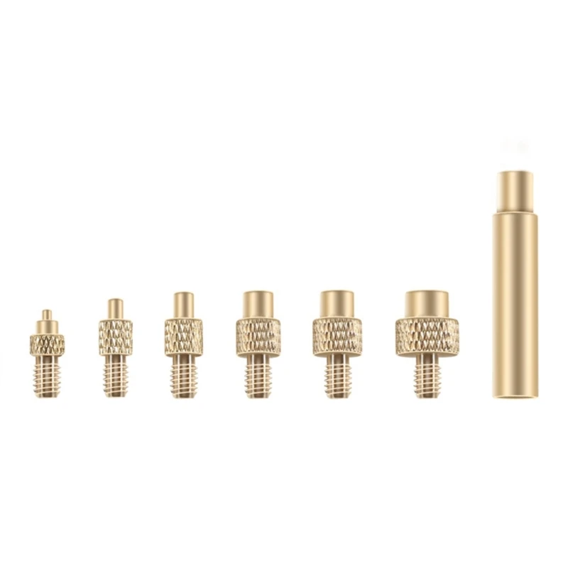 

7-in-1 M2 M3 M4 M5-M6-M8 Brass 3D Printer Part Hot Melt Knurl Injection-molding Embedded Metal Insert Nut Kit