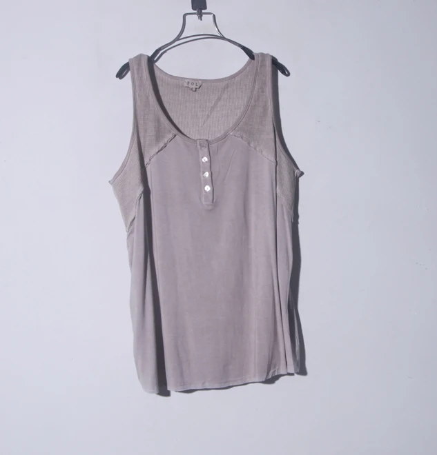 Foreign Trade Export Distressed Stretch Sleeveless Women clothes Loose Vest 2024 New