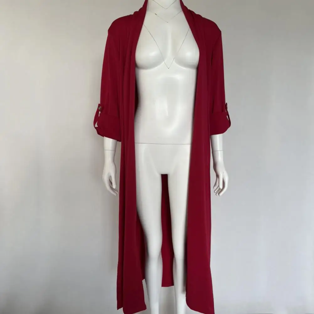 

Однотонная Длинная зимняя куртка с длинным рукавом в офисном стиле для свиданий