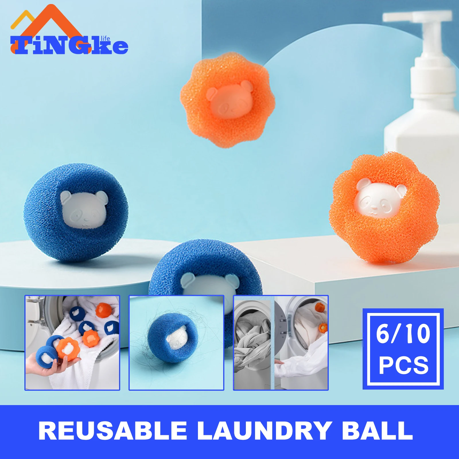 

Laundry Ball Kit Hair Remover Pet Clothes Cleaning Tool Removal Catcher Fiber Collector Reusable Ball Lint Catcher Household