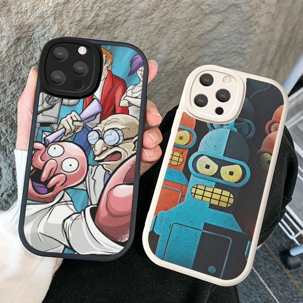 

F-Futurama B-Bender Phone Case Hard Leather For iPhone 14 13 12 Mini 11 14 Pro Max Xs X Xr 7 8 Plus Fundas