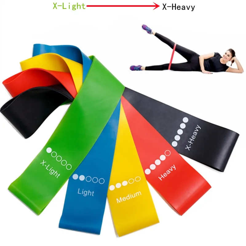 5Pcs/Set Yoga Resistance Rubber Bands Expander Belt Bodybuilding Fitness Equipment Pilates Sport Training Workout Elastic Bands