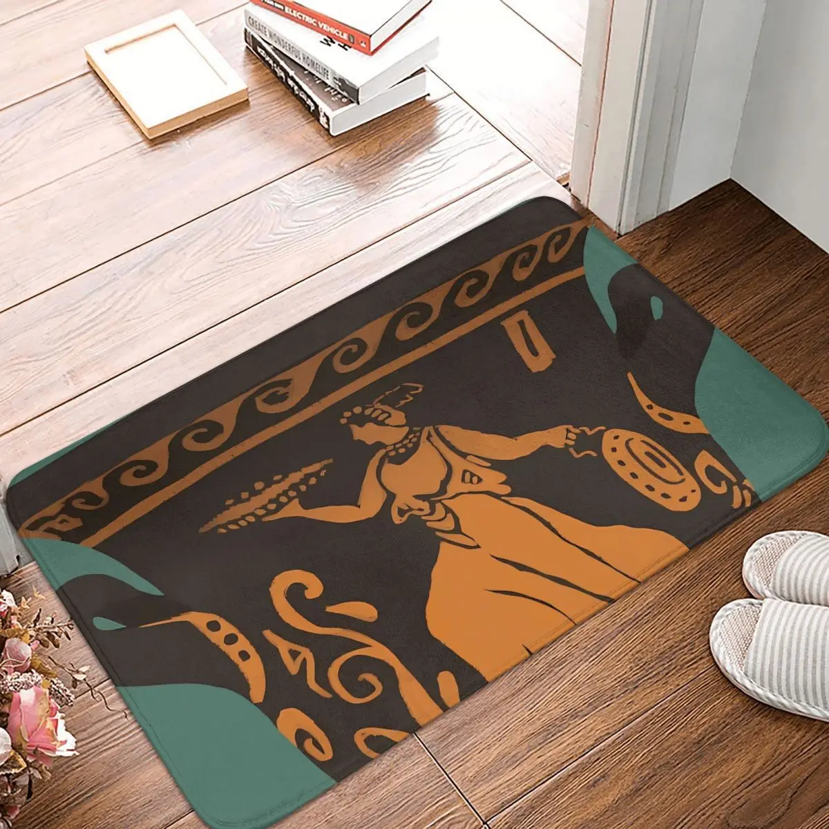

Ancient Greek Pottery Non-Slip Carpet Doormat Living Room Bathroom Mat Entrance Door Home Rug