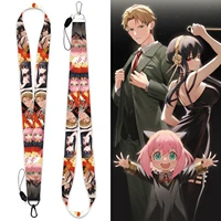 10 pieces wholesale mobile phone lanyard spy family anya forger empty strip japanese anime ribbon keychain detachable lanyard