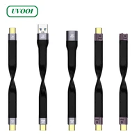 5a fast charging short cable usb c to c cable 10gbps 40gbps data cable thunderbolt 3 qc4 cable for macbook pro laptop cellphone